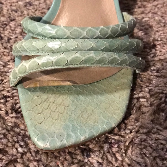 Stuart Weitzman Mint Green Strappy Heels - Picture 5 of 8